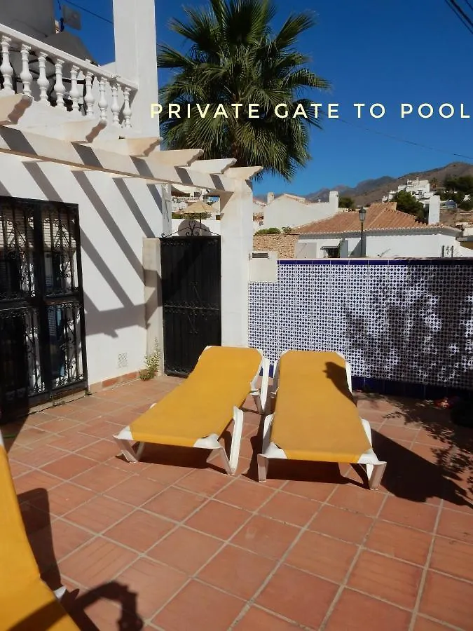 Holiday home Beach Villa ,Nerja, Seaview, Pool, 3 Bedrooms, Huge Terrace And Garden